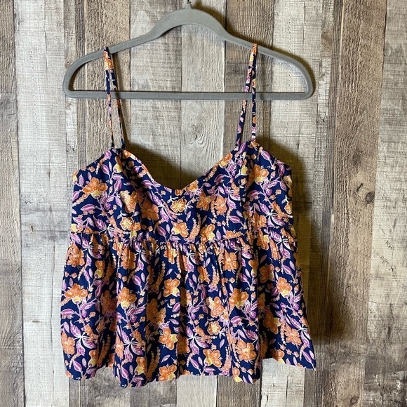 J. Crew Flowy cotton poplin camisole in painted block print NWT - Picture 4 of 8